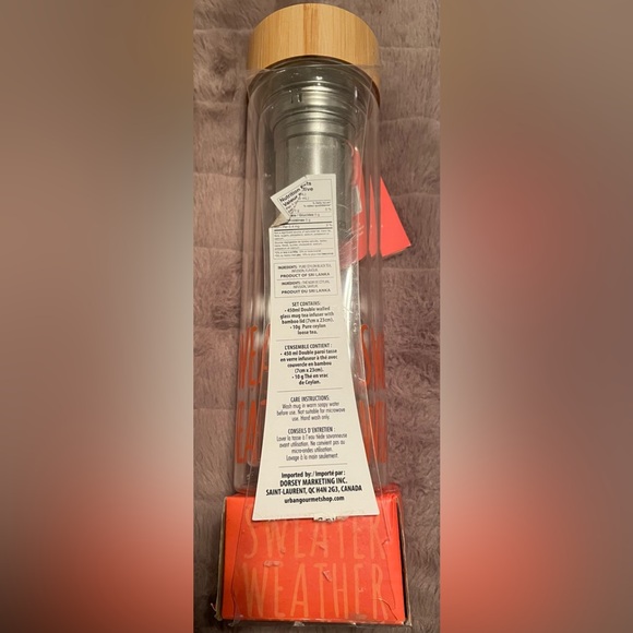 Travel Glass Mug & Tea Infuser Set NWT - Picture 6 of 8